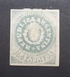 ARGENTINA Scott 7  Unused MH Stamp T4374