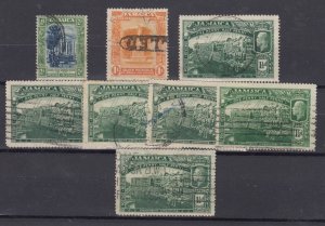 Jamaica KGV Collection Of 8 To 1/- Fine Used BP1028