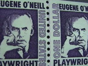 U.S.# 1305C-MINT/NH- COIL-JOINT LINE PAIR--EUGENE O'NEILL/PLAYWRIGHT1973