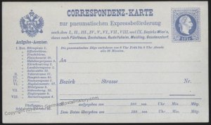 Austria Rohrpost RP5II Pneumatic Mail Postal Stationery Card UNUSED 107882