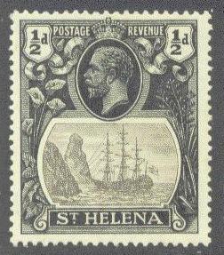 ST.HELENA   79 MINT OG 1922 1/2p blk SHIP DEFINITIVE