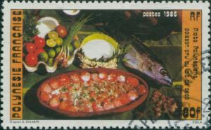 French Polynesia 1986 Sc#423A,SG482 80f Fish in Coconut Milk FU