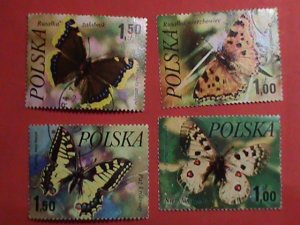 POLAND STAMP:1977 COLORFUL-BEAUTIFUL-LOVELY BUTTERFLY USED-LARGE SIZE STAMPS