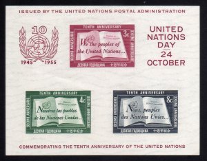 1955 - ONU - 10 aniv de Naciones Unidas - HB 1 II - MNH - 01