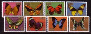 Ajman, Mi cat. 747-754 A. Butterflies issue.