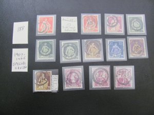 SWITZERLAND 1907-1925 USED SC 126/145 LOT SPECIAL CANCELS VF/XF  (188)