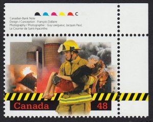 CANADA'S VOLUNTEER FIREFIGHTERS * Canada 2003 #1986 MNH UR STAMP W/COLOR ID