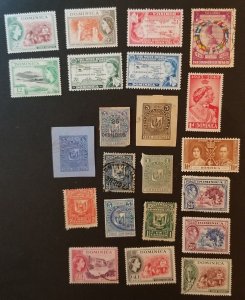 DOMINICA Early Vintage Stamp Lot Mint Unused MH Used T6605