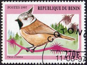 Benin 997 - Cto - 270fr European Crested Tit (Bird) (1997) (cv $0.90) (2)