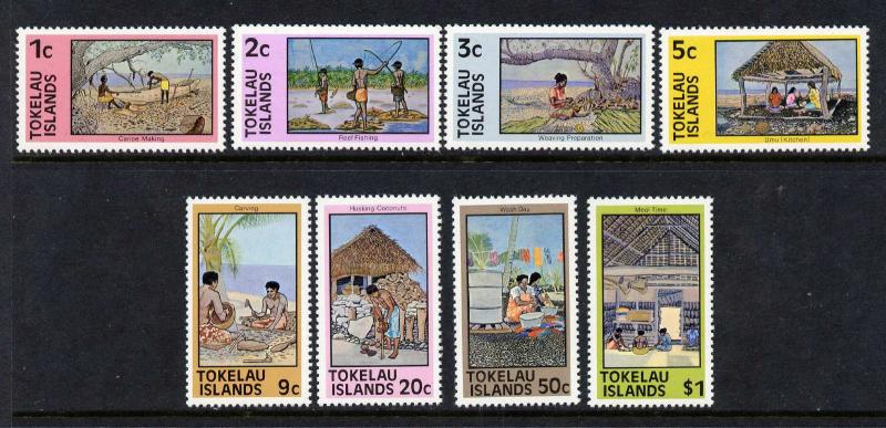 Tokelau 49-56 MNH - Crafts, Fishing Industry, Architecture