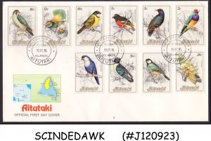 AITUTAKI COOK ISLANDS - 1984 BIRD DEFINITIVES - 10V - FDC