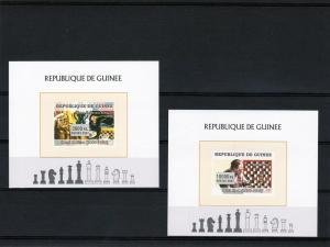 Guinea 2007 CHESS & PAINTINGS 3 Deluxe s/s Mint (NH)