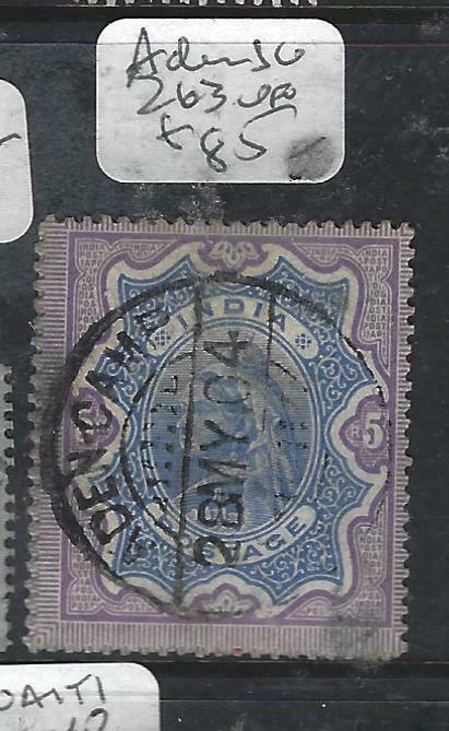 ADEN  (P1304B) INDIA USED IN QV 5R   ADEN CAMP   CANCEL  SGZ63     VFU