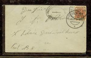 TRANSVAAL (P1110B) 1901 1D ON CENSOR  COVER TO ST HELENA