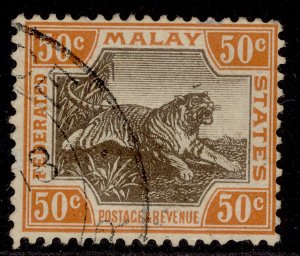 MALAYSIA - Federated Malay EDVII SG47d, 50c grey-brown & orange-brown FINE USED.