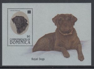 Dominica 1687 Dog Souvenir Sheet MNH VF