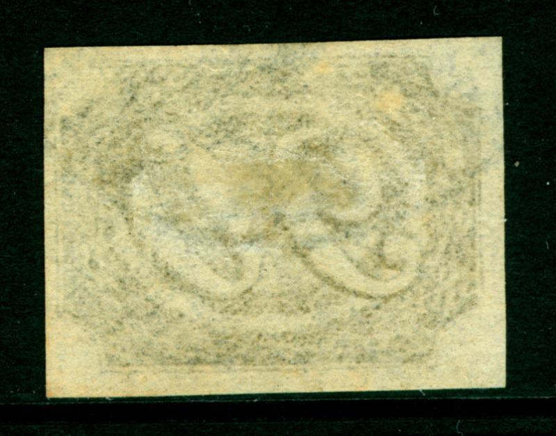 BRAZIL 1844  Slanted Numerals  90r black  Sc# 10 used XF-SUPERB stamp