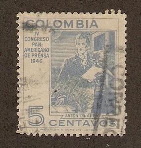 Colombia  Scott # 552   Used