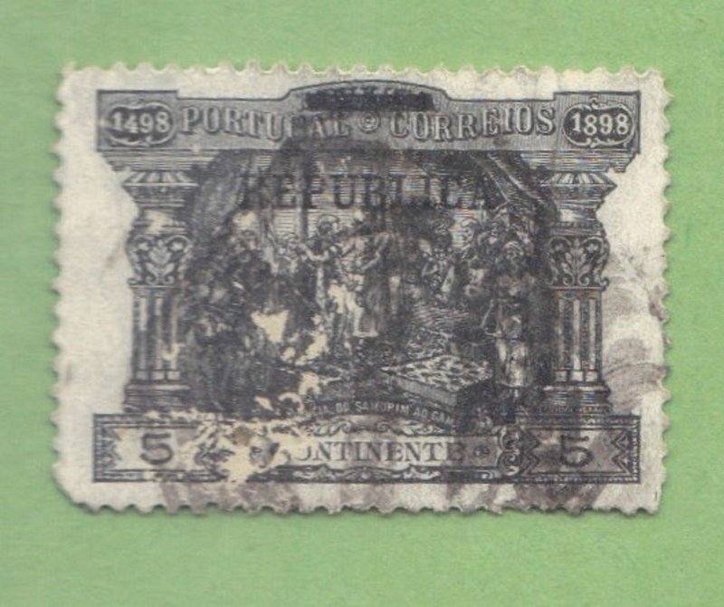 PORTUGAL SCOTT #193 USED 5r OVERPRINT 1911