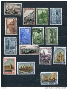 Russia /USSR 1947 Sc 1132-1146  Mi 1137-1151 MH CV 85 euro 800th aniv. of Moscow