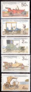 Czechoslovakia 1988 SC# 2691-5 Cars MNH-OG E179