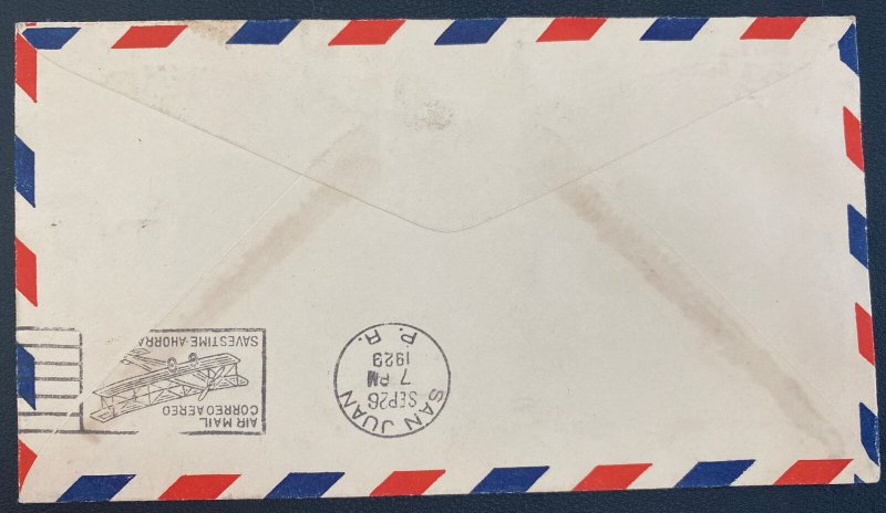 1929 Trinidad & Tobago Early Airmail Cover To San Juan Puerto Rico