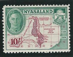 Nyasaland Protectorate mnh gum has light tone  see scan sc.  80