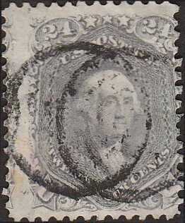 # 78a Grayish Lilac Used FAULT George Washington