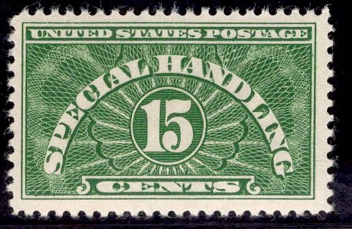 US Stamp #QE2 15c Green Special Handling MINT Hinged SCV $2.25