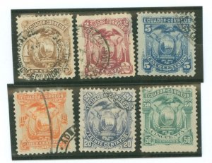 Ecuador #12-17 Used Single (Complete Set)