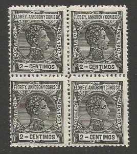 ELOBEY, ANNOBON & CORISCO 40 MNH BLOCK 4 J767