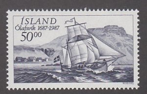 Iceland # 637, Sailing Ship - Merchantman, Mint NH, 1/2 Cat