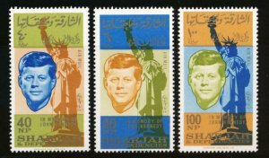 SHARJAH C25-C27 MINT NH KENNEDY PERFORATED