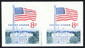 1338Gh, Mint XF NH 8¢ Imperforate Pair Error - Stuart Katz