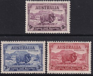 Australia Sc 147 / 149 Merino Sheep 1934 complete MNH set CV $134.00 Set #1