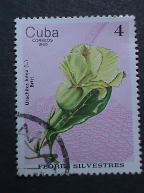 ​CUBA-VERY OLD CUBA-FLOWERS STAMPS USED-VF WE SHIP TO WORLD WIDE.WE COMBINED