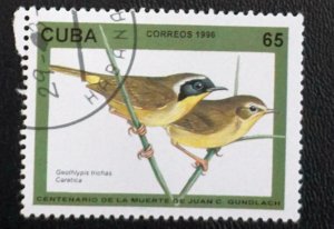 CUBA Sc# 3733  JUAN GUNDLACH BIRDS 65c   1996  used cto