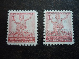 Stamps - Cuba - Scott# RA2 - Mint Hinged & Used Set of 2 Stamps