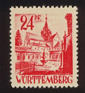 Wurttemberg  Sc# 8N8  24pf Castle of Bebenhuasen - MNH