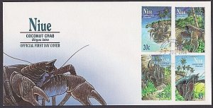 NIUE 2001 Crabs set FDC....................................................27821