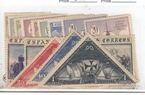 SPAIN # 418-431+E8 VF-MH CAT VALUE $32.+