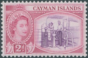 Cayman Islands 1954 2d reddish violet & cerise SG152 unused
