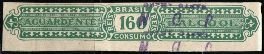 Vintage Brasil Revenue 160 Reis Aguardente Alcohol Consumption Used (Green)