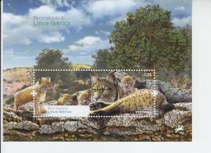 2015 Portugal Iberian Lynx SS (Scott NA) MNH