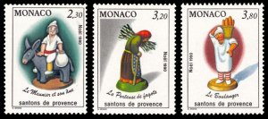 Monaco 1990 Scott #1737-1739 Mint Never Hinged