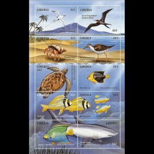 LIBERIA 1999 - MI# 2712 Sheet-Marine Life NH