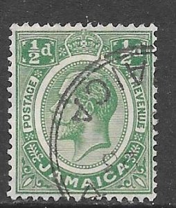 Jamaica 101: 1/2d George V, used, F-VF