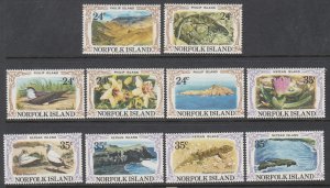 Norfolk Island 288a-289e Singles MNH VF
