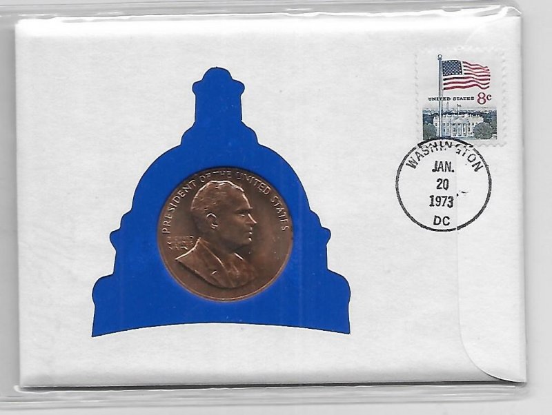 United States Coin Cover 1973 Nixon Inauguration cover Jan. 20 1973