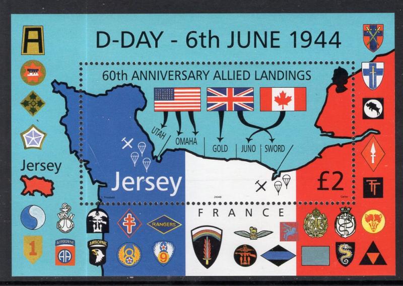 Jersey 1130 Anniversary D-Day Souvenir Sheet MNH VF